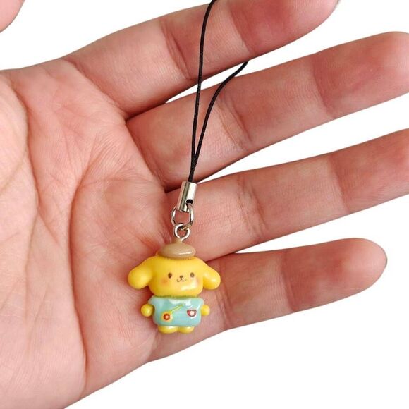 Hello Kitty Sanrio Pompompurin Mini Phone Charm - Picture 2 of 2